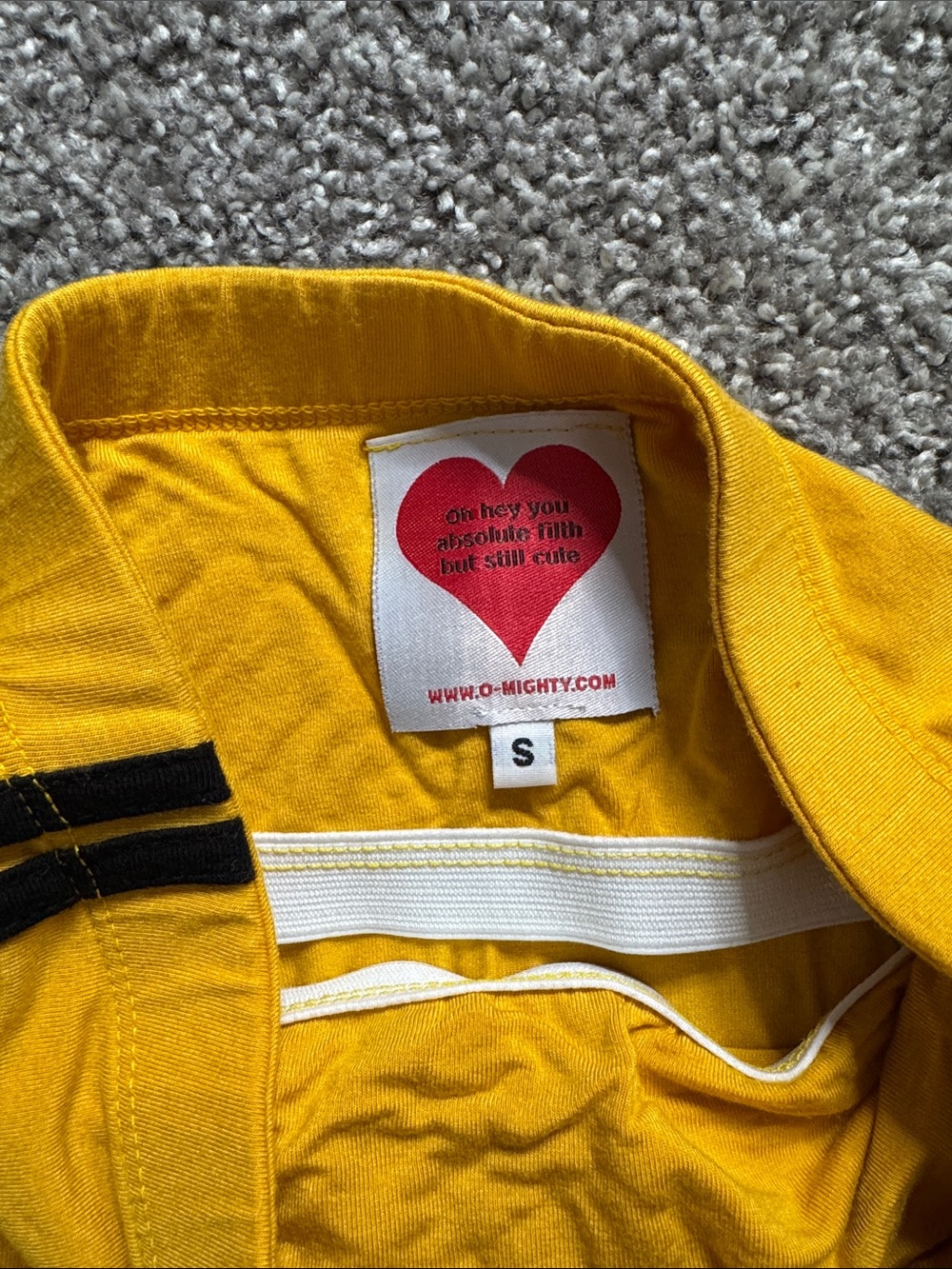 Pull&Bear Yellow Tube Top with Black and Red Lettering - Picture 3 of 3